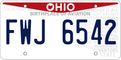 OH license plate FWJ6542