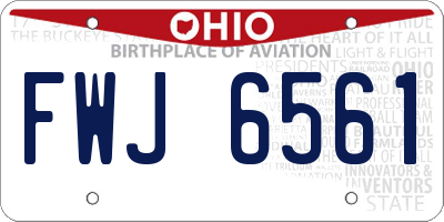 OH license plate FWJ6561