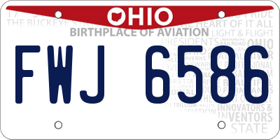 OH license plate FWJ6586