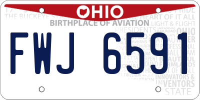 OH license plate FWJ6591