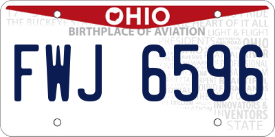 OH license plate FWJ6596