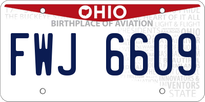 OH license plate FWJ6609