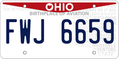 OH license plate FWJ6659