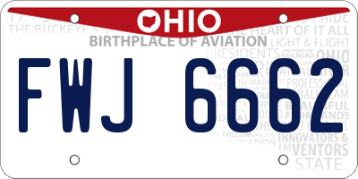 OH license plate FWJ6662