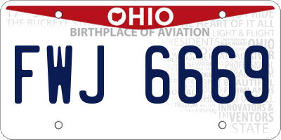 OH license plate FWJ6669