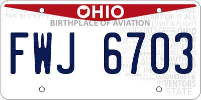 OH license plate FWJ6703