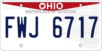 OH license plate FWJ6717
