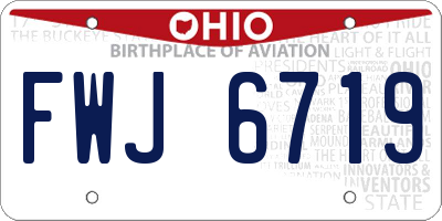 OH license plate FWJ6719