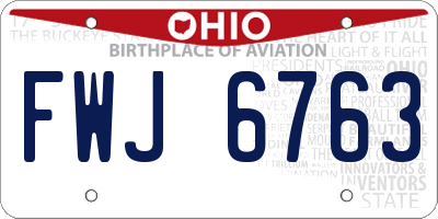 OH license plate FWJ6763