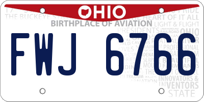 OH license plate FWJ6766