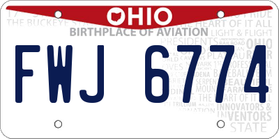 OH license plate FWJ6774