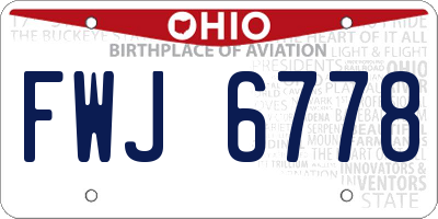 OH license plate FWJ6778