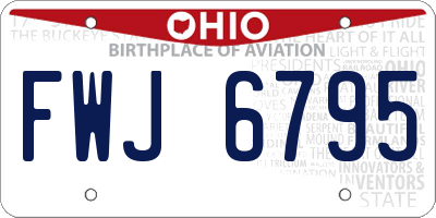 OH license plate FWJ6795