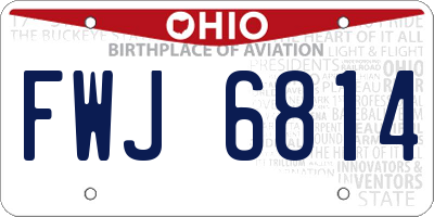 OH license plate FWJ6814