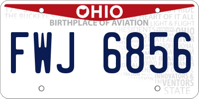 OH license plate FWJ6856