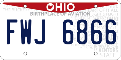 OH license plate FWJ6866