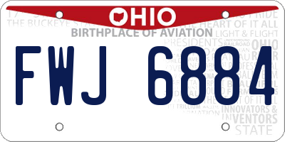 OH license plate FWJ6884