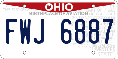 OH license plate FWJ6887