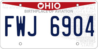 OH license plate FWJ6904