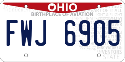 OH license plate FWJ6905