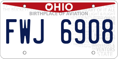OH license plate FWJ6908