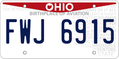 OH license plate FWJ6915
