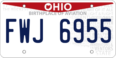 OH license plate FWJ6955