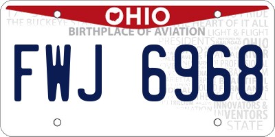 OH license plate FWJ6968