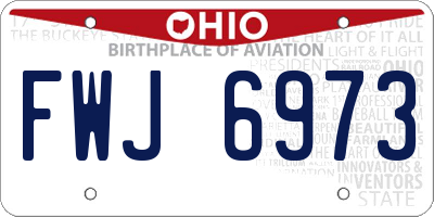 OH license plate FWJ6973