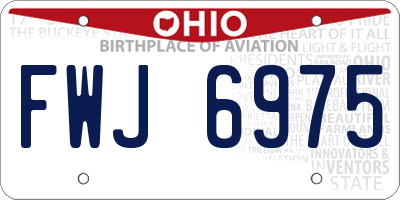 OH license plate FWJ6975