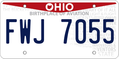 OH license plate FWJ7055