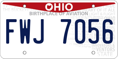 OH license plate FWJ7056