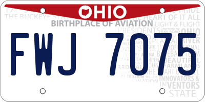 OH license plate FWJ7075