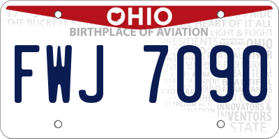 OH license plate FWJ7090