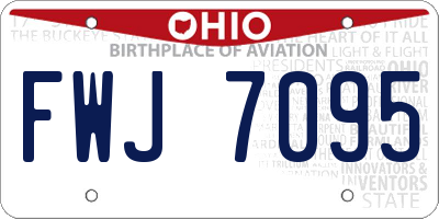 OH license plate FWJ7095