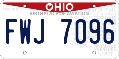 OH license plate FWJ7096