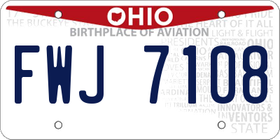 OH license plate FWJ7108