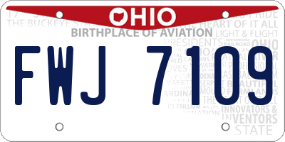 OH license plate FWJ7109