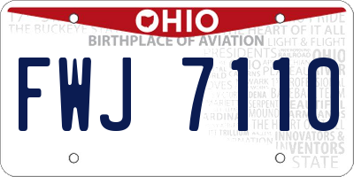 OH license plate FWJ7110
