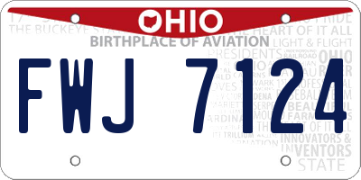OH license plate FWJ7124