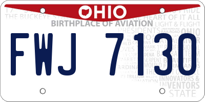 OH license plate FWJ7130