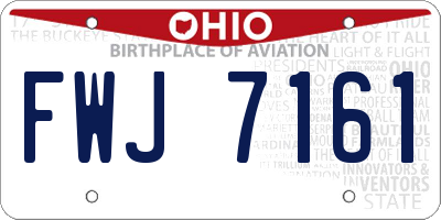 OH license plate FWJ7161