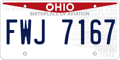 OH license plate FWJ7167