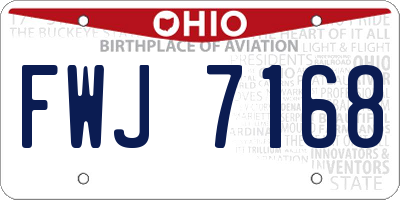 OH license plate FWJ7168