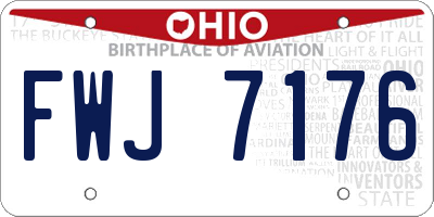 OH license plate FWJ7176
