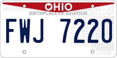 OH license plate FWJ7220