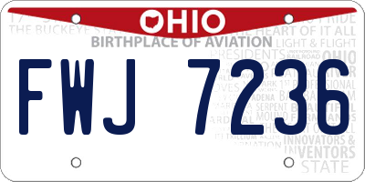 OH license plate FWJ7236