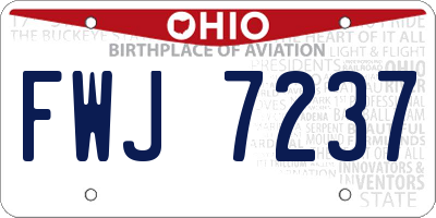OH license plate FWJ7237
