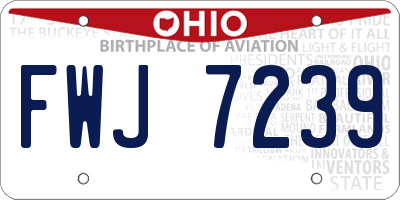 OH license plate FWJ7239