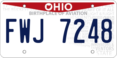 OH license plate FWJ7248
